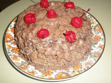 Торт "Пьяная вишня" со сгущенкой
