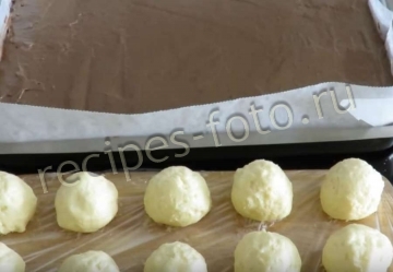 Торт "Утренняя роса" с творожными шариками и взбитыми сливками