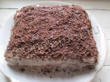 Торт на кефире с заварным кремом из манки