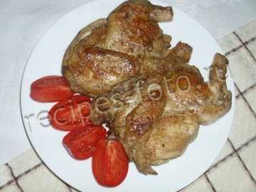 Цыпленок Табака на сковороде