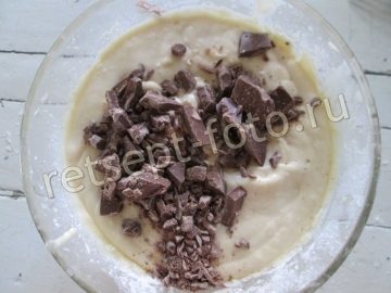 Творожный кекс с шоколадом