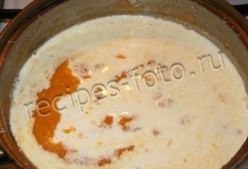 Тыквенный суп-пюре со сливками и яблоком для детей до 1 года (с 7-8 месяцев)