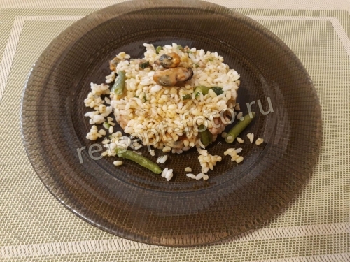 Булгур с рисом и морепродуктами