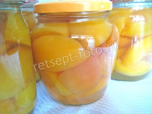 Персики в сиропе с лимоном на зиму