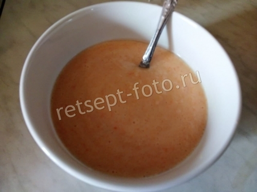 Рисовый суп-пюре с морковью на молоке детям от 10 месяцев