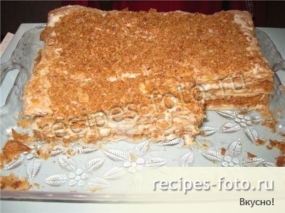 Торт "Наполеон" самый простой и быстрый рецепт со сгущенкой
