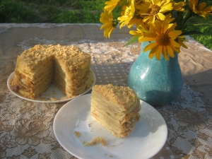 Домашний торт Наполеон с заварным кремом (классический советский рецепт) 