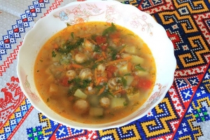 Грибной суп с гречкой и шампиньонами 