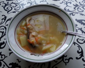 Рыбный суп с горбушей и маслом для детей 1,5 года 
