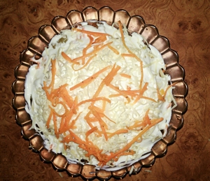 Салат с курицей, апельсином и корейской морковкой на праздник 