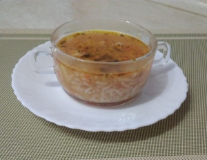 Суп харчо из курицы с рисом и картошкой 