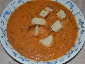 Томатный суп-пюре из свежих помидоров 