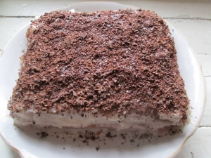 Торт на кефире с заварным кремом из манки 