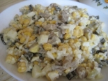 Грибной салат с кукурузой и рисом 
