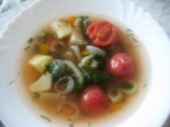 Овощной суп с перцем и помидорами 