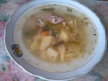 Суп с замороженными овощами и курицей 